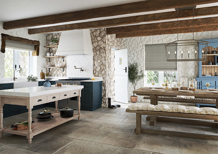 Soft Chevron, Brown - Roman Blind - Image 6